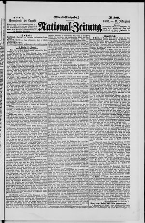 Nationalzeitung vom 26.08.1882