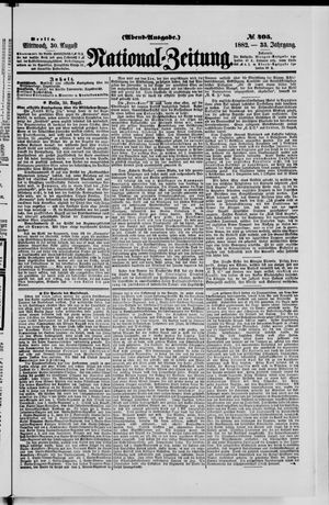 Nationalzeitung vom 30.08.1882