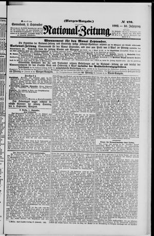 Nationalzeitung vom 02.09.1882