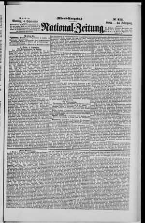 Nationalzeitung vom 04.09.1882