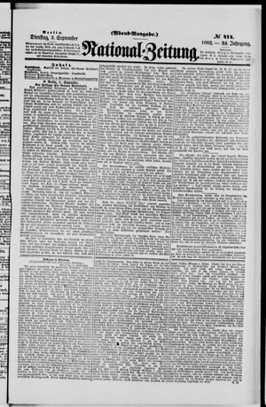 Nationalzeitung vom 05.09.1882