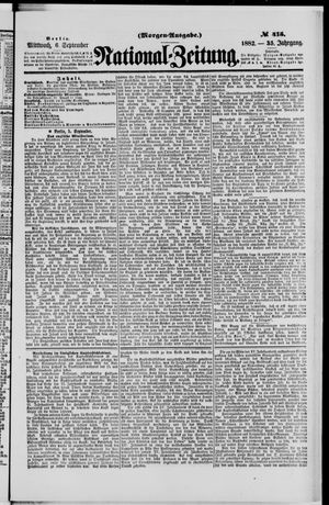 Nationalzeitung vom 06.09.1882