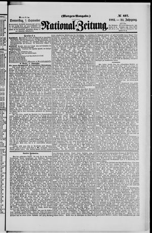 Nationalzeitung vom 07.09.1882