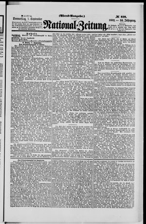 Nationalzeitung vom 07.09.1882
