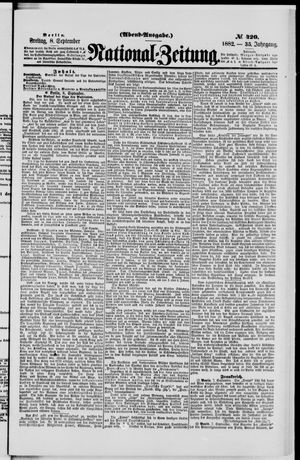 Nationalzeitung vom 08.09.1882