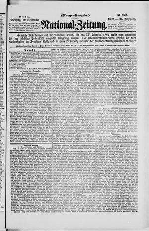 Nationalzeitung vom 12.09.1882