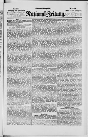 Nationalzeitung vom 12.09.1882
