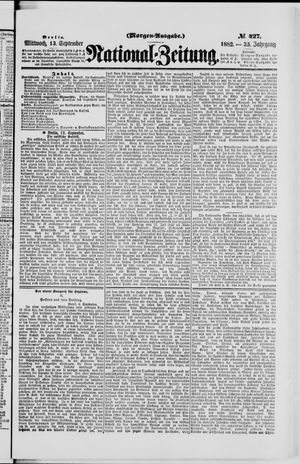 Nationalzeitung vom 13.09.1882