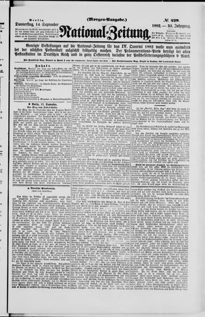 Nationalzeitung on Sep 14, 1882