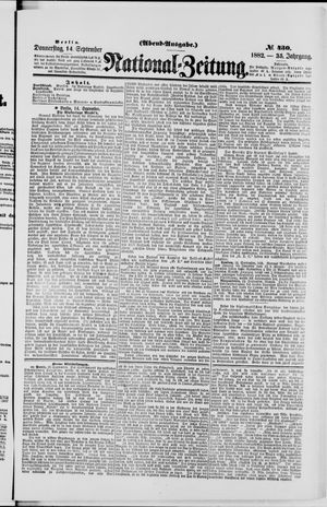 Nationalzeitung on Sep 14, 1882