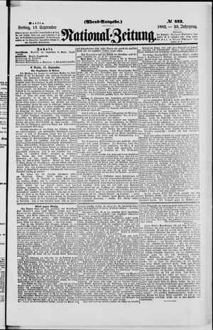 Nationalzeitung vom 15.09.1882