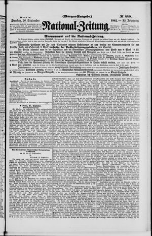 Nationalzeitung vom 26.09.1882
