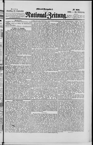 Nationalzeitung vom 26.09.1882