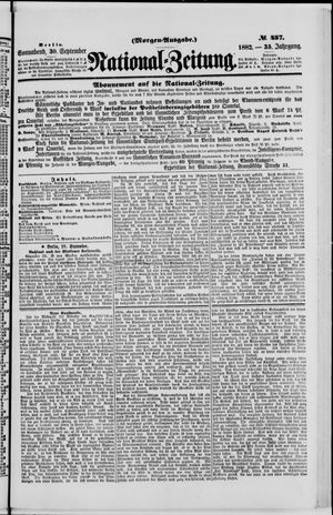 Nationalzeitung vom 30.09.1882
