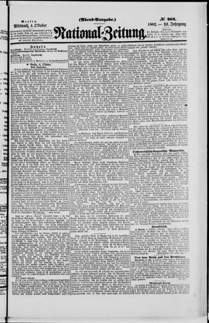 Nationalzeitung on Oct 4, 1882
