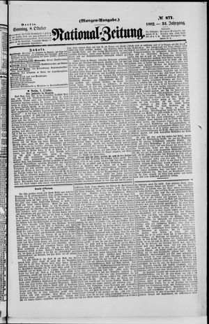 Nationalzeitung vom 08.10.1882