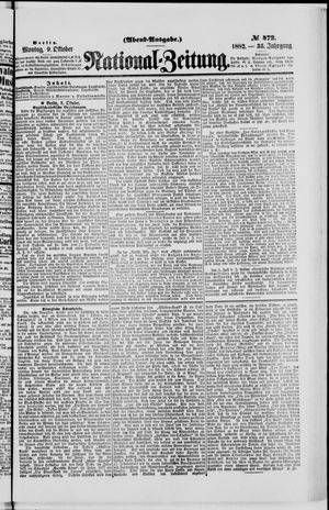 Nationalzeitung vom 09.10.1882