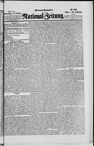 Nationalzeitung vom 12.10.1882