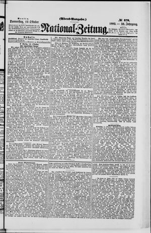 Nationalzeitung vom 12.10.1882