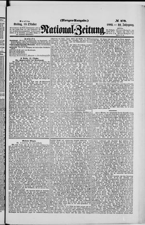 Nationalzeitung vom 13.10.1882