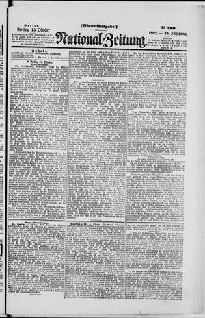 Nationalzeitung vom 13.10.1882