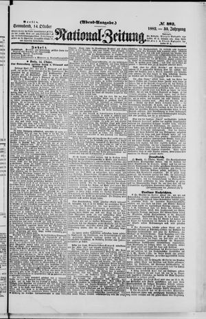 Nationalzeitung vom 14.10.1882