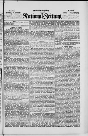 Nationalzeitung vom 16.10.1882