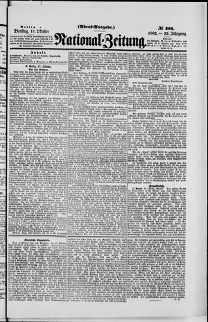 Nationalzeitung vom 17.10.1882