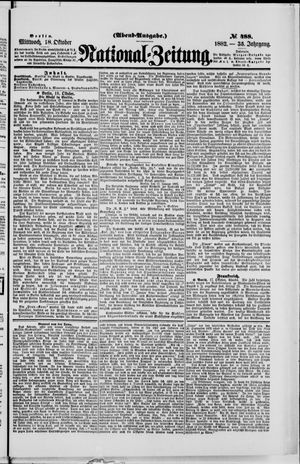 Nationalzeitung vom 18.10.1882