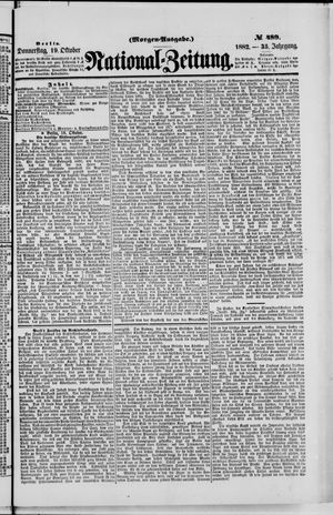 Nationalzeitung vom 19.10.1882