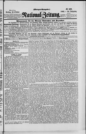 Nationalzeitung vom 20.10.1882