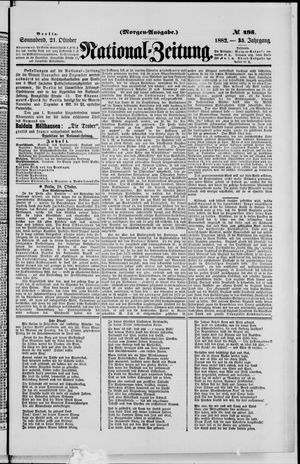 Nationalzeitung on Oct 21, 1882