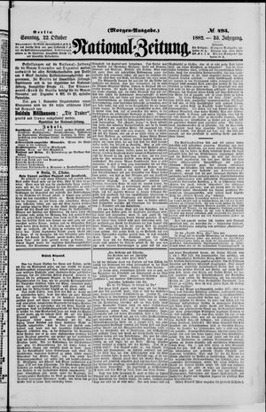 Nationalzeitung vom 22.10.1882