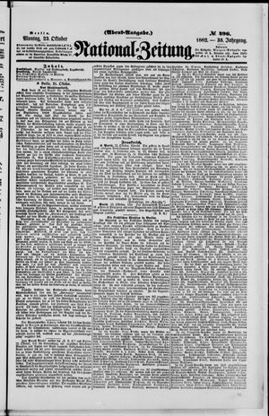 Nationalzeitung vom 23.10.1882