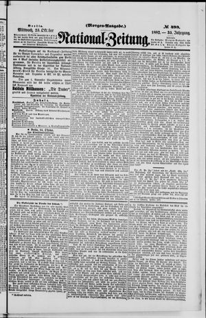 Nationalzeitung vom 25.10.1882