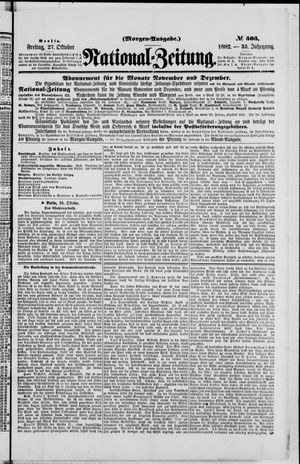 National-Zeitung vom 27.10.1882