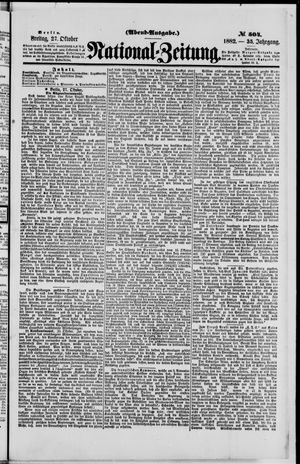 National-Zeitung vom 27.10.1882