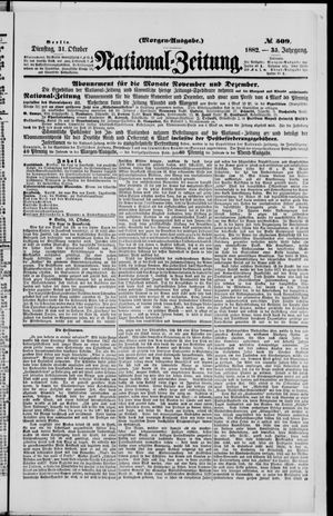 Nationalzeitung vom 31.10.1882