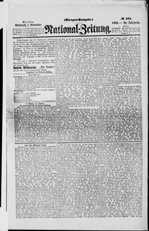 Nationalzeitung vom 01.11.1882