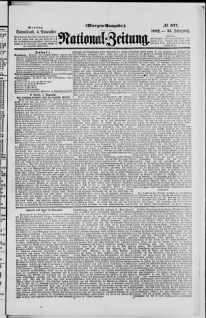 Nationalzeitung vom 04.11.1882