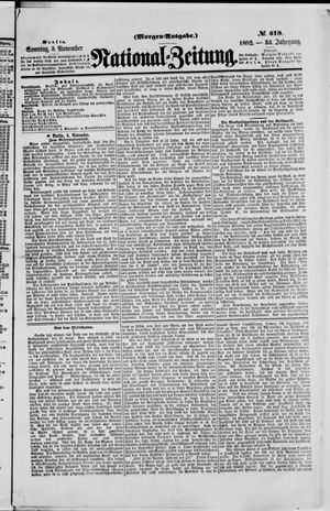 Nationalzeitung vom 05.11.1882