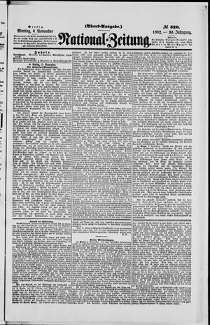 Nationalzeitung vom 06.11.1882
