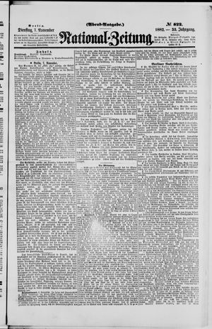 Nationalzeitung vom 07.11.1882