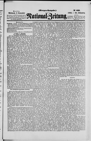 Nationalzeitung vom 08.11.1882