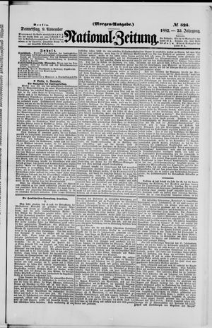 Nationalzeitung vom 09.11.1882