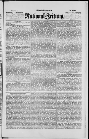 Nationalzeitung vom 15.11.1882