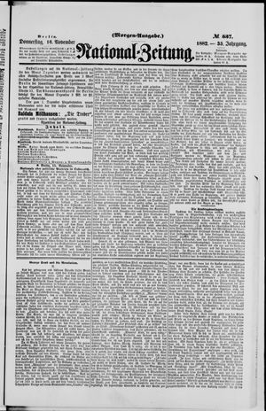 Nationalzeitung vom 16.11.1882