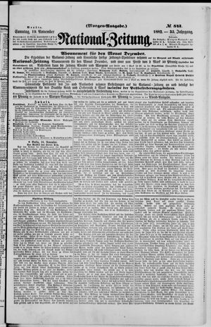 National-Zeitung vom 19.11.1882