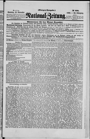 Nationalzeitung vom 26.11.1882
