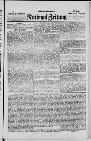 Nationalzeitung vom 27.11.1882